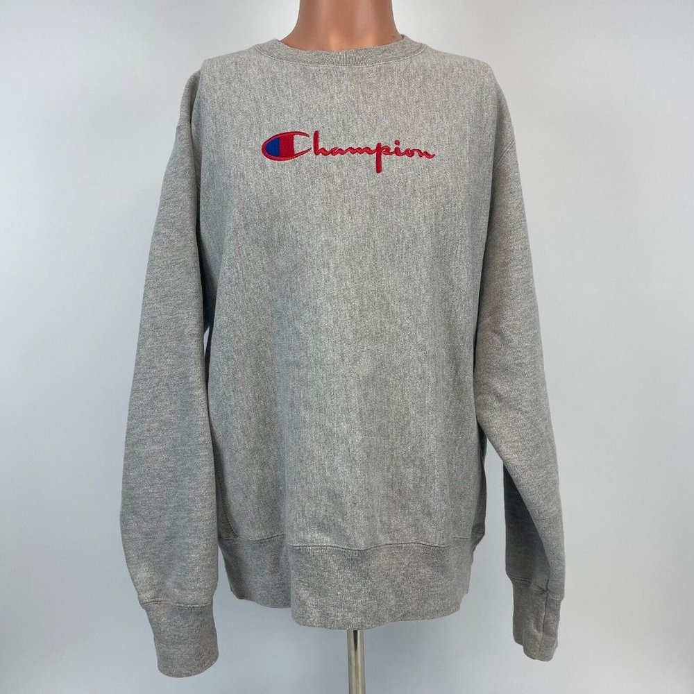 Champion Script Logo Double Sided Reverse Weave C… - image 2